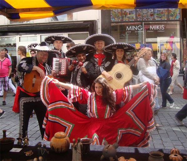 Band om show te geven